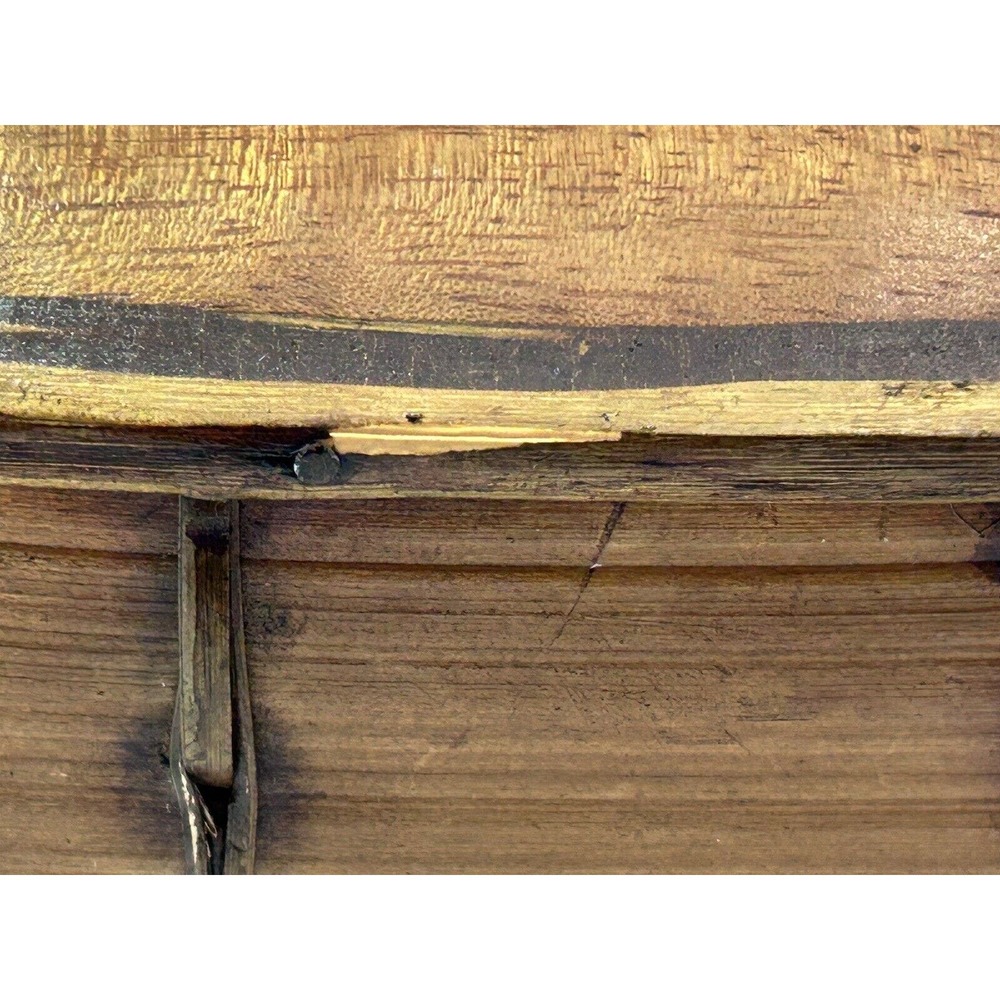 Thai‎ AKHA Hill Tribe Bamboo Mulberry Wood Oval Tobacco Box 2.5” - Picture 10 of 13